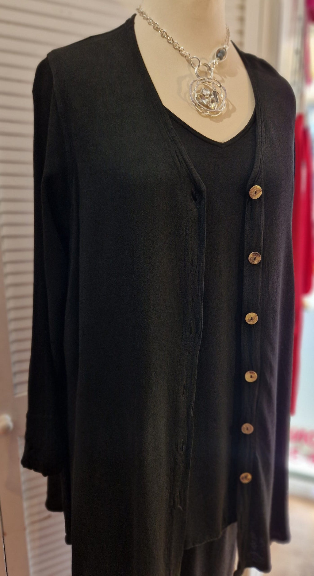 Xtra Belladonna collarless jacket - Black