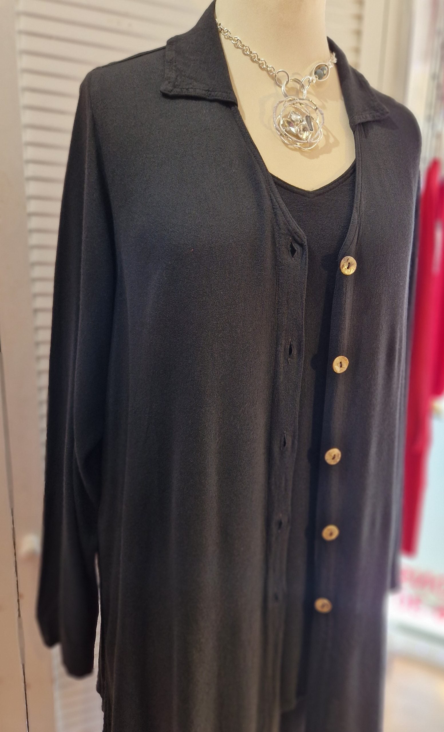 Xtra Belladonna jacket with collar - Black