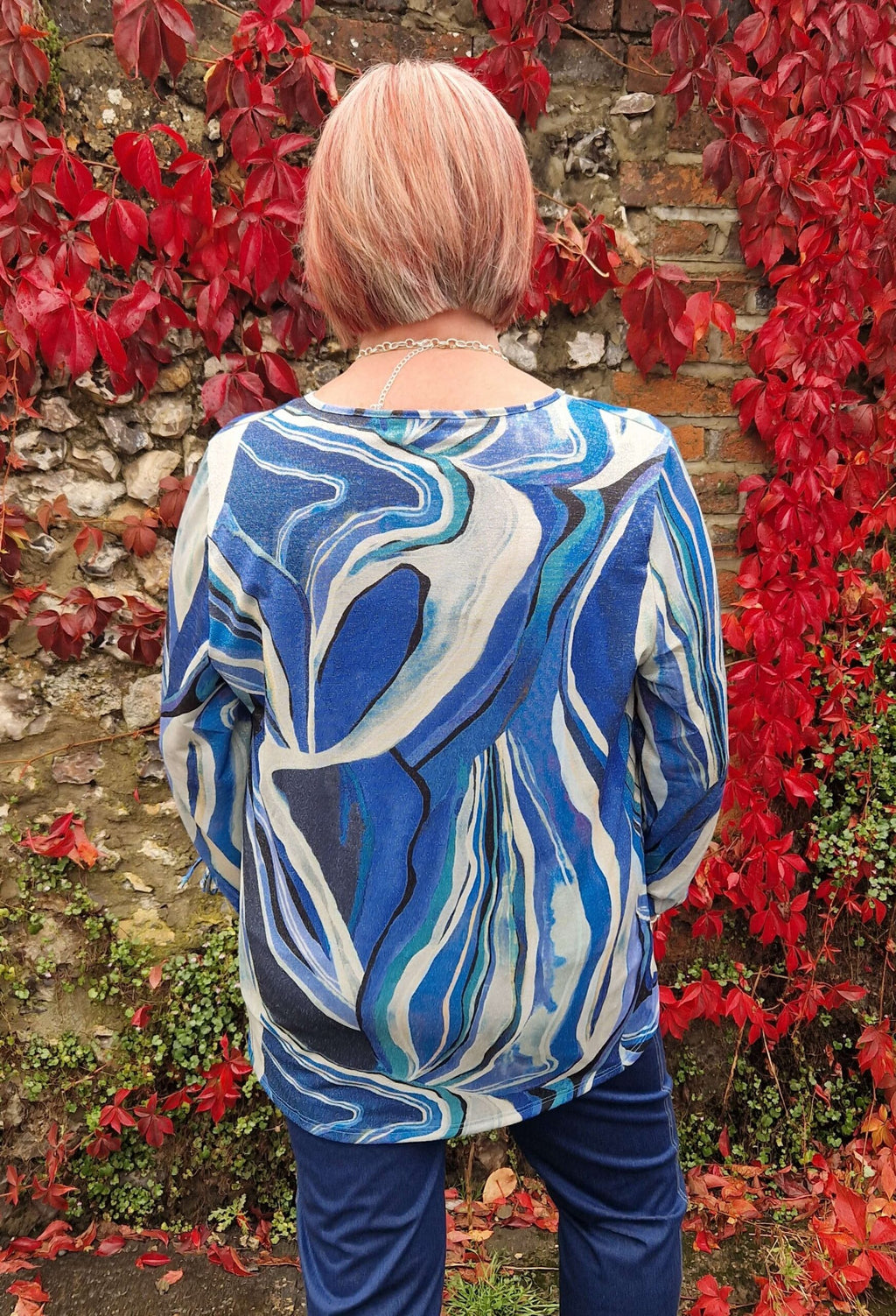 See You lurex top - Blue