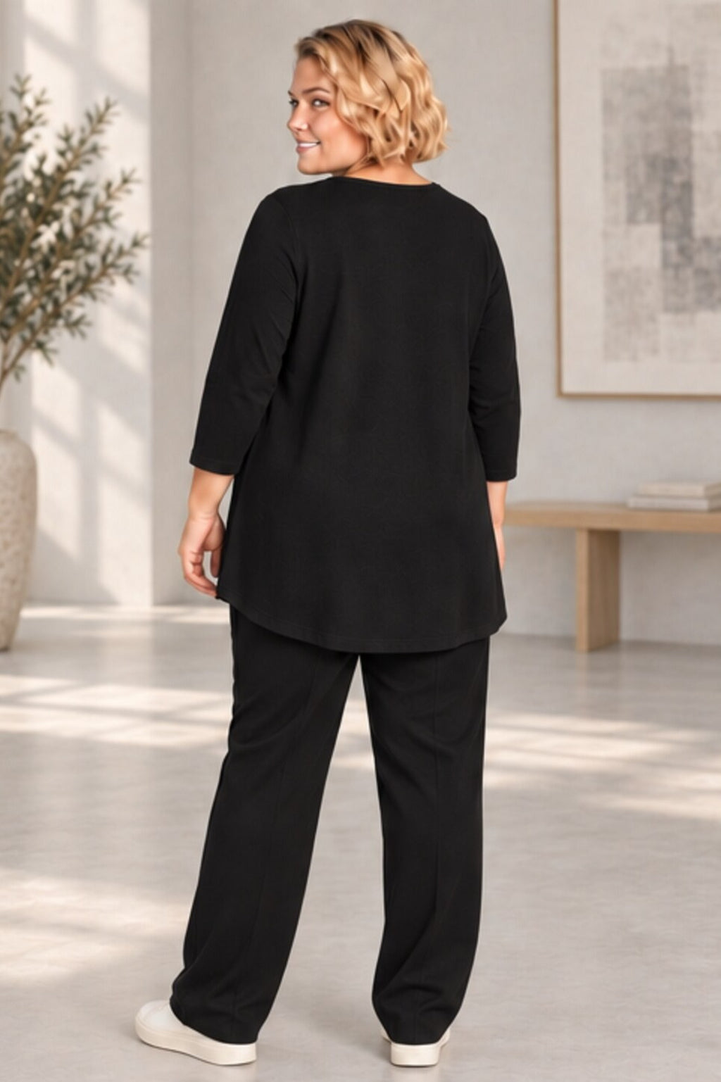 Ciso jersey V neck tee - Black