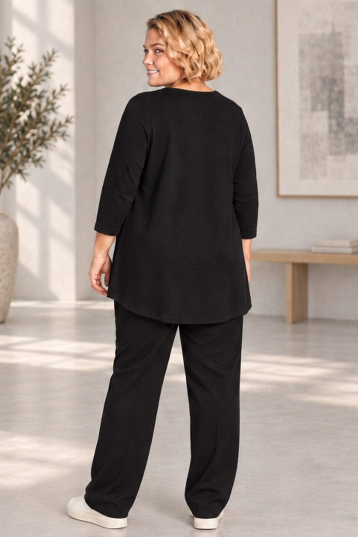 Ciso jersey V neck tee - Black