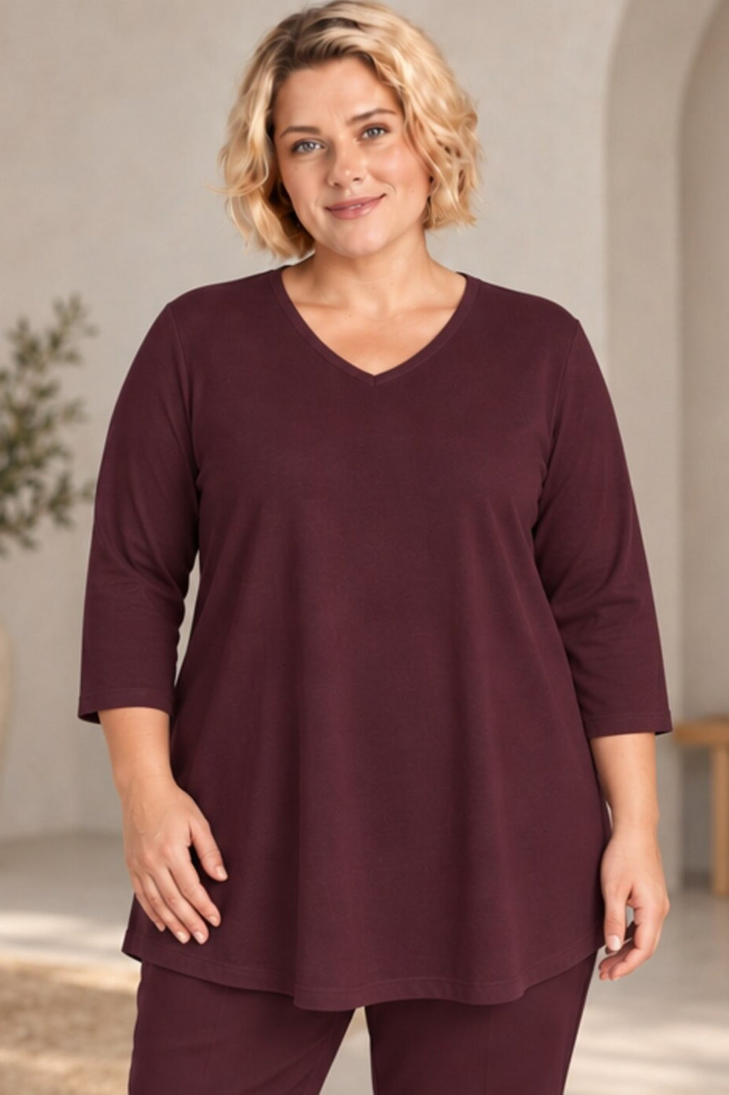 Ciso jersey V neck tee - Fig