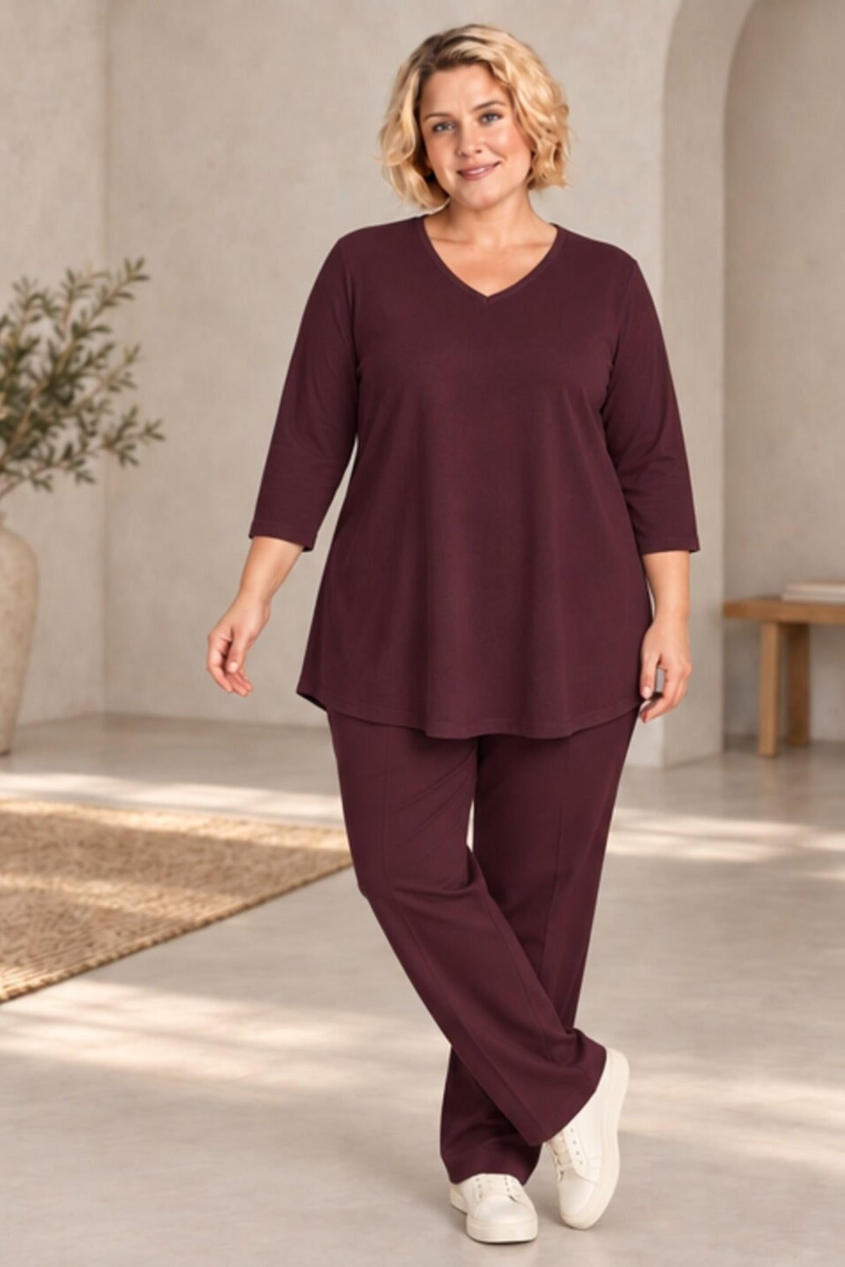Ciso jersey V neck tee - Fig