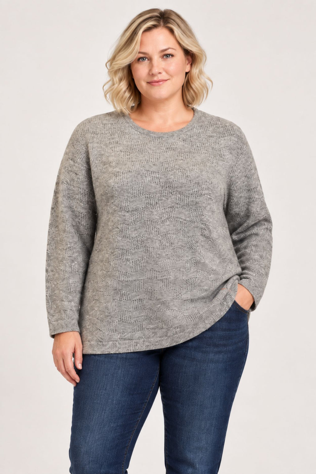 Ciso textured jumper - Silver Grey