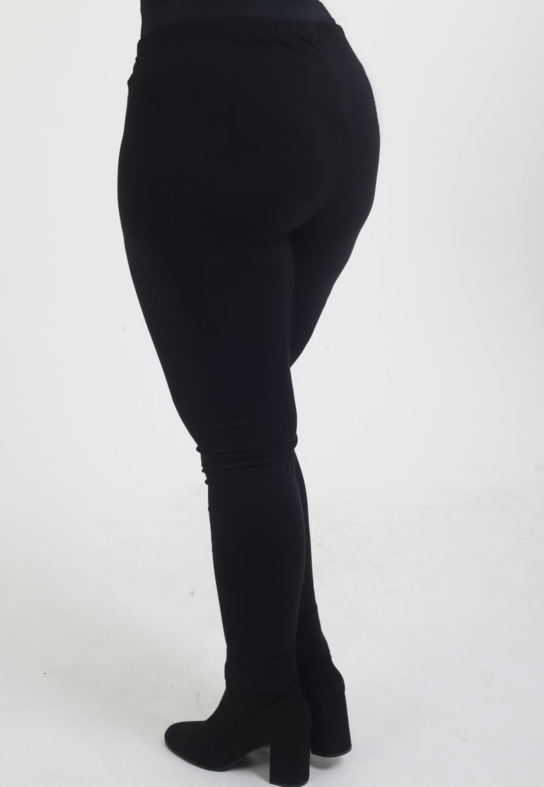 Robell Rose faux suede trouser - Black