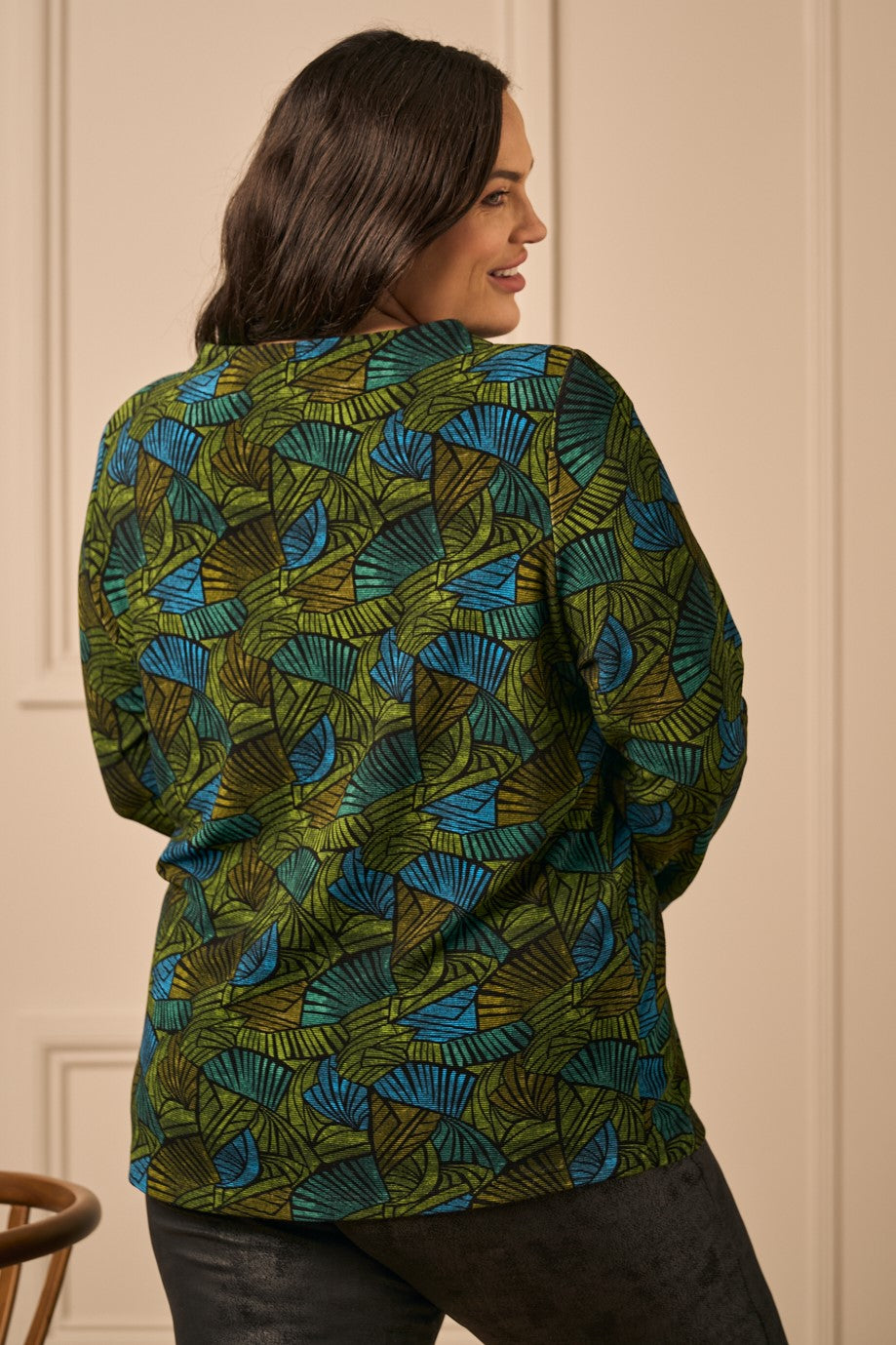 Mona Lisa ribbed jersey top - Green