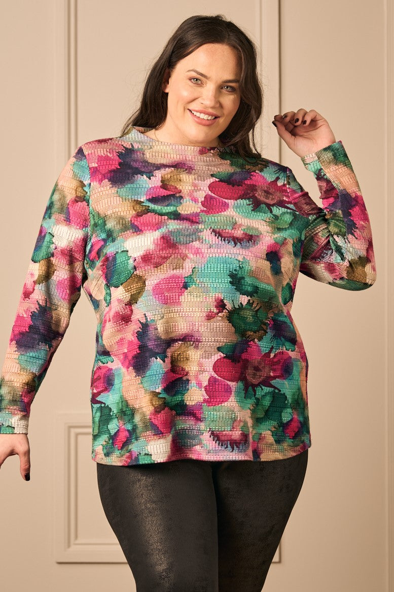 Mona Lisa jacquard jersey top - Multi