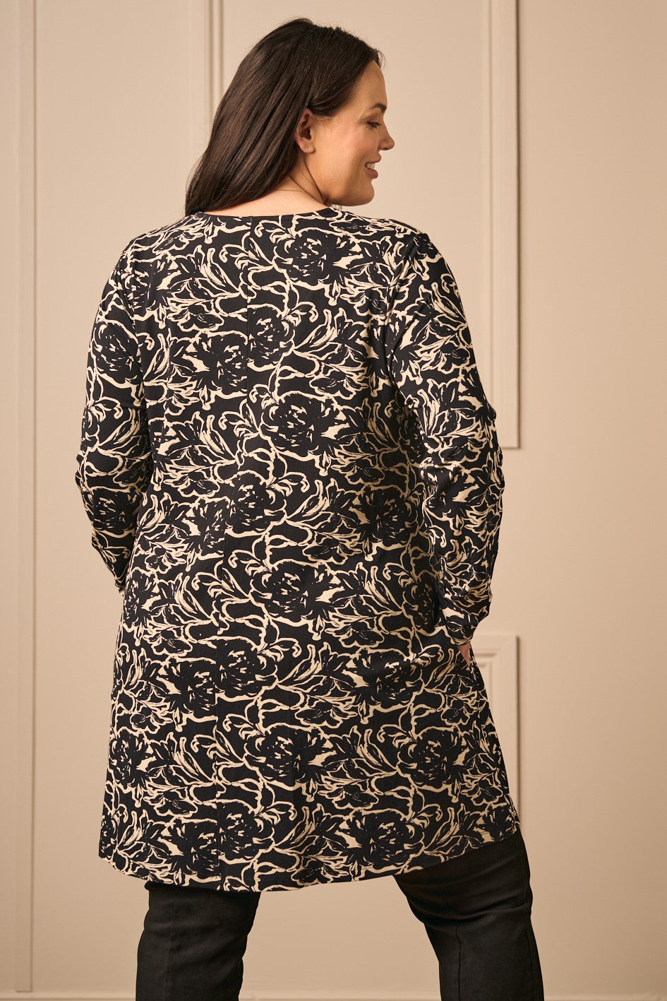 Ciso floral tunic - Red/Black