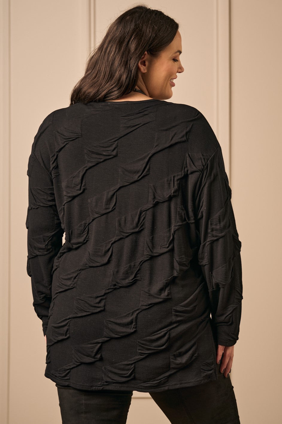 Doris Streich jersey texture tunic - Black