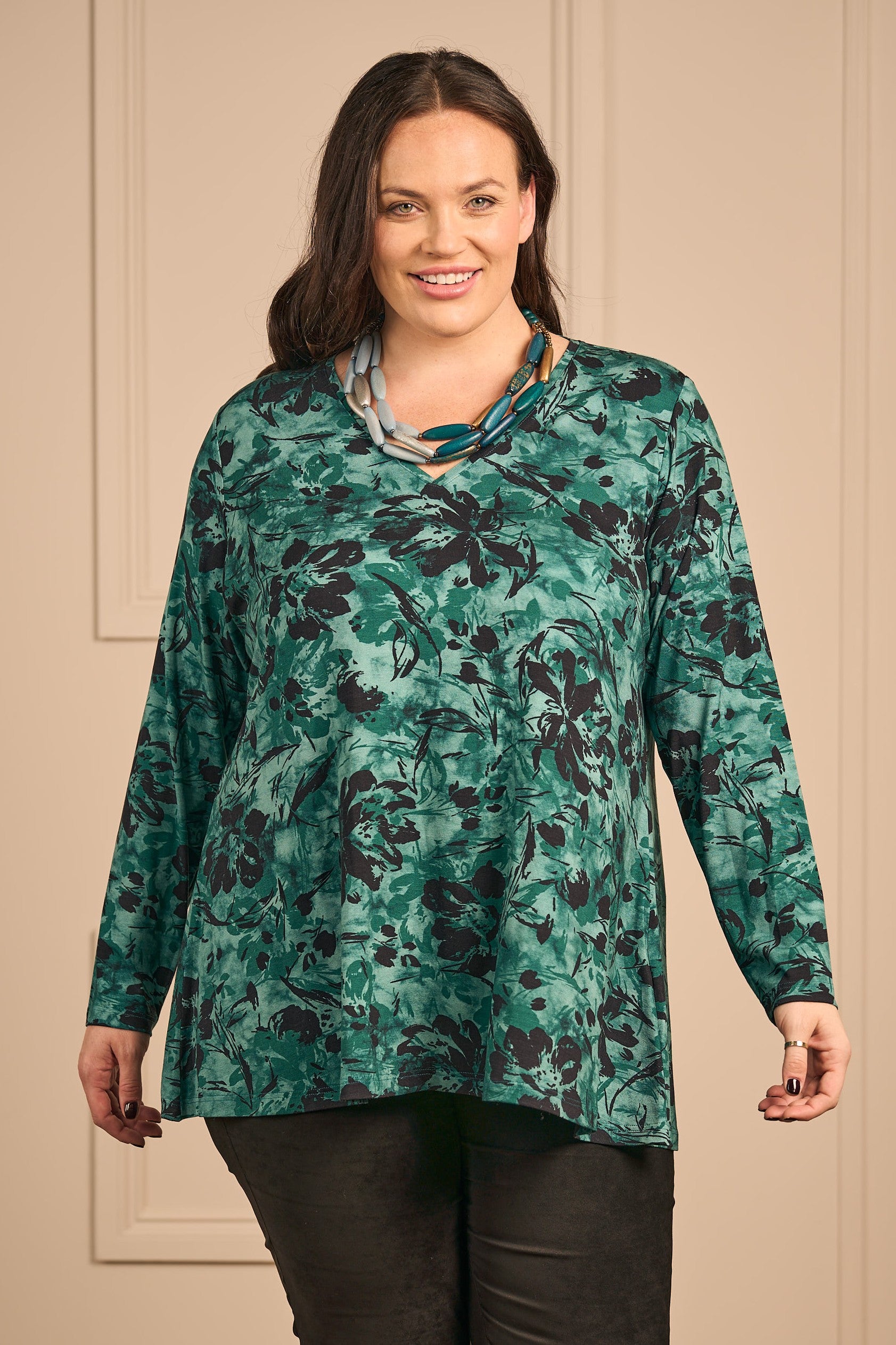 KJ Brand jersey floral tee - Jade