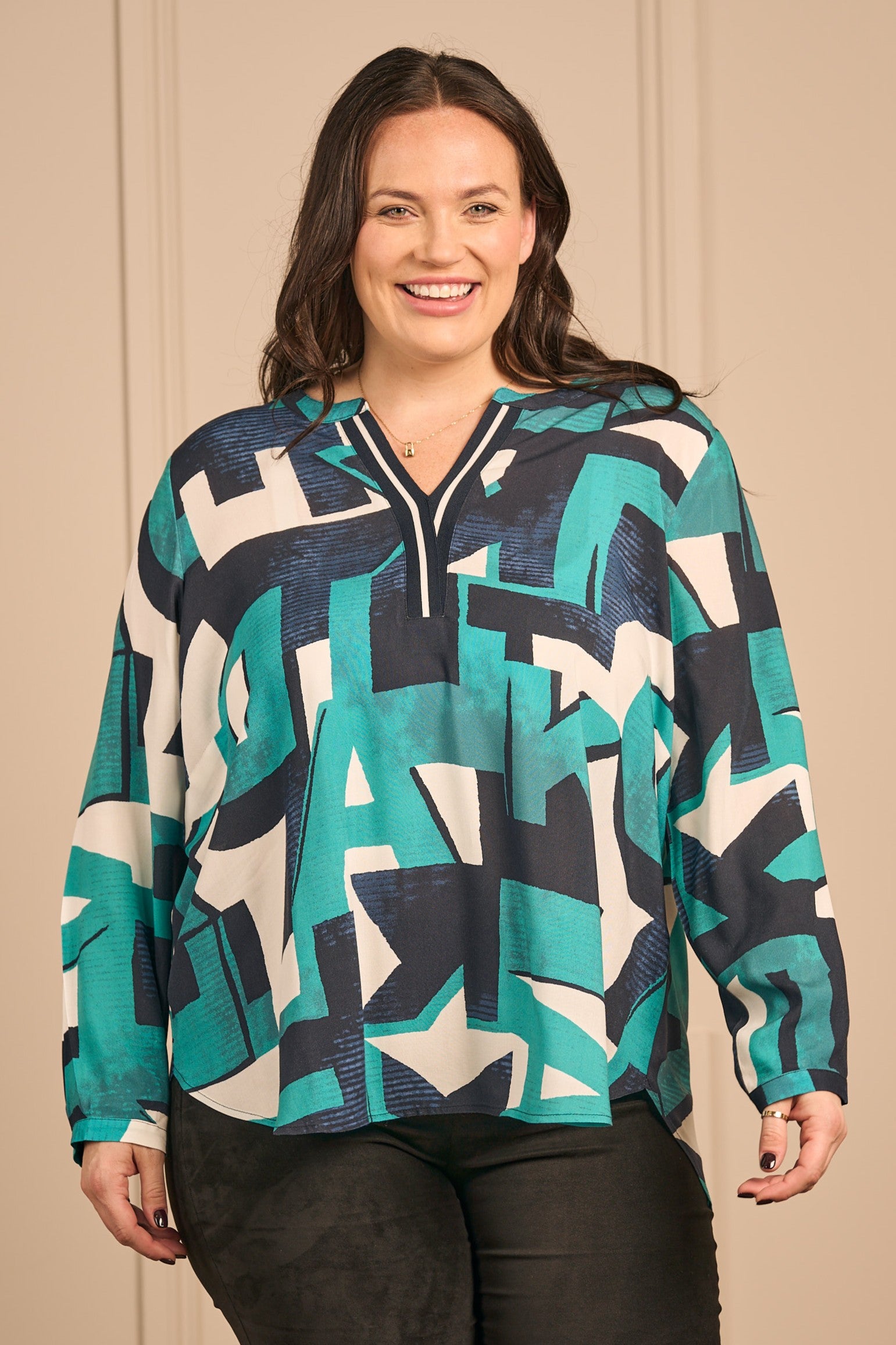 Via Appia kaftan tunic - Emerald