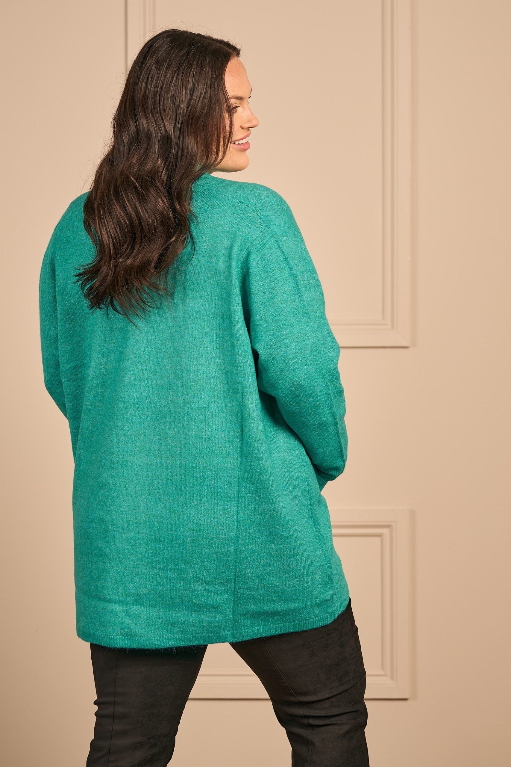 Via Appia edge to edge cardi - Emerald