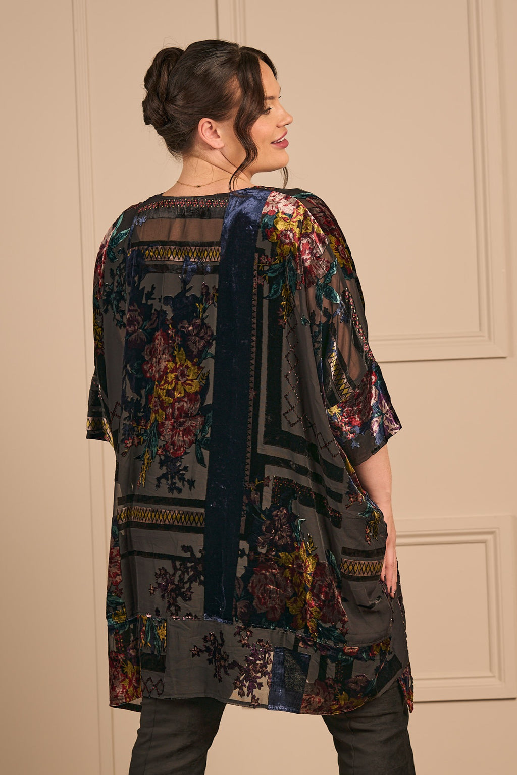 Thanny devore tunic - Anthracite