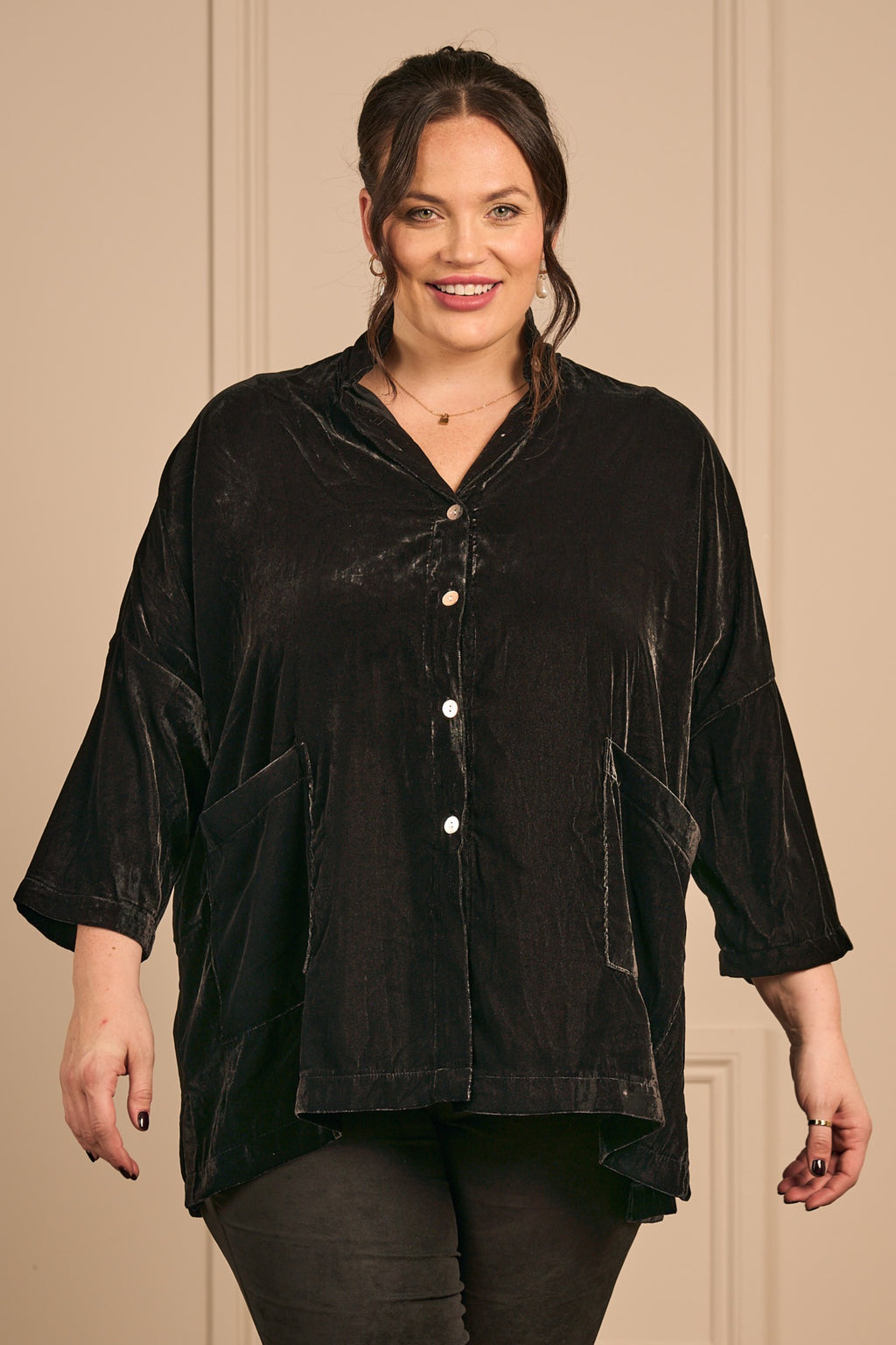 Thanny velvet jacket - Black