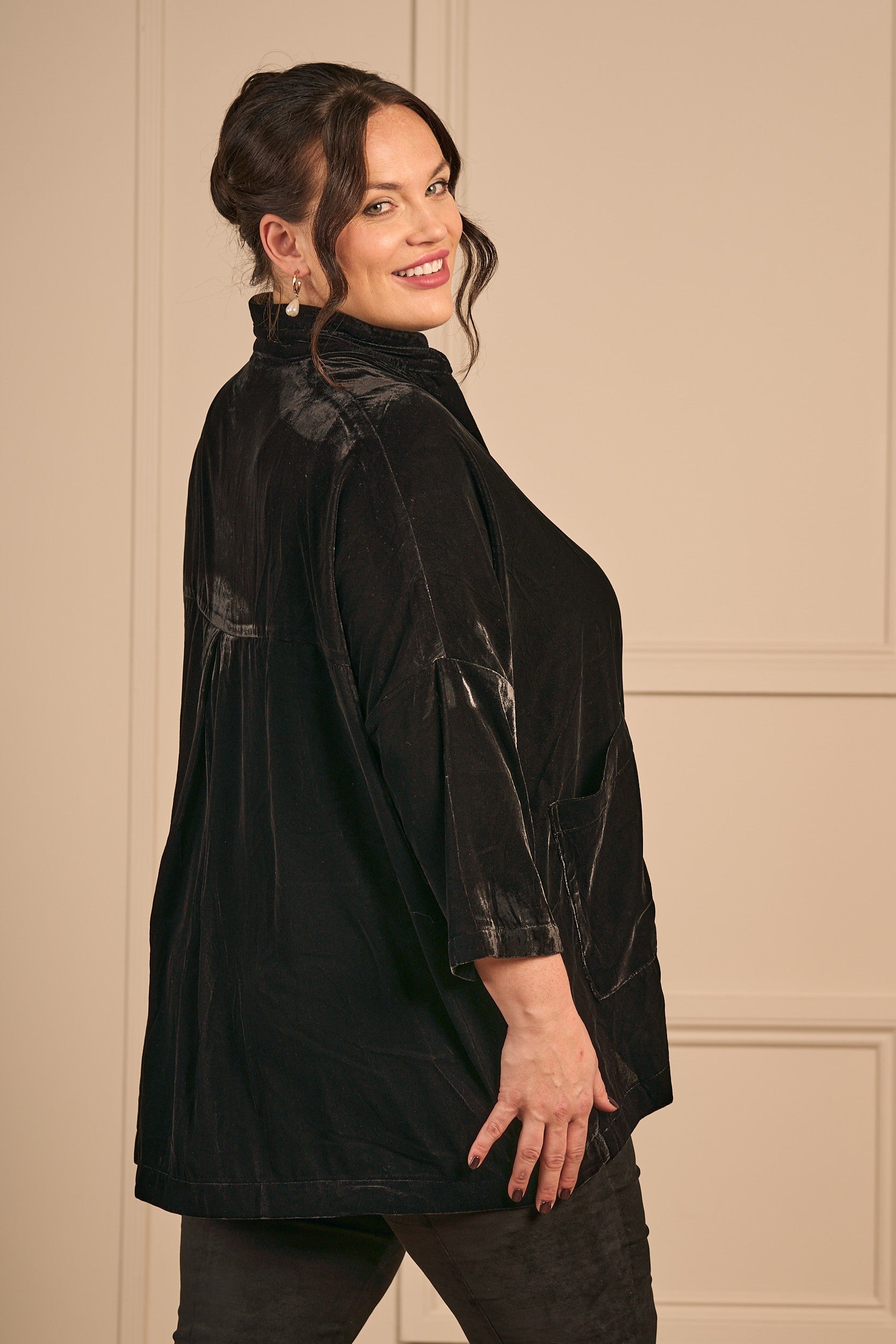 Thanny velvet jacket - Black