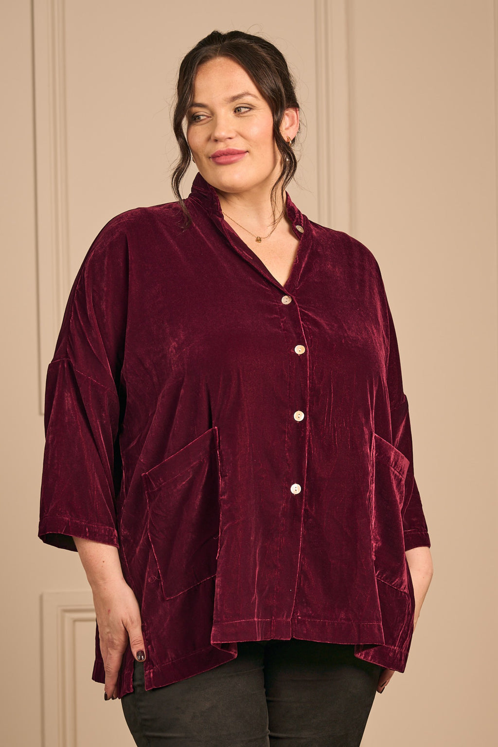 Thanny velvet jacket - Rosso