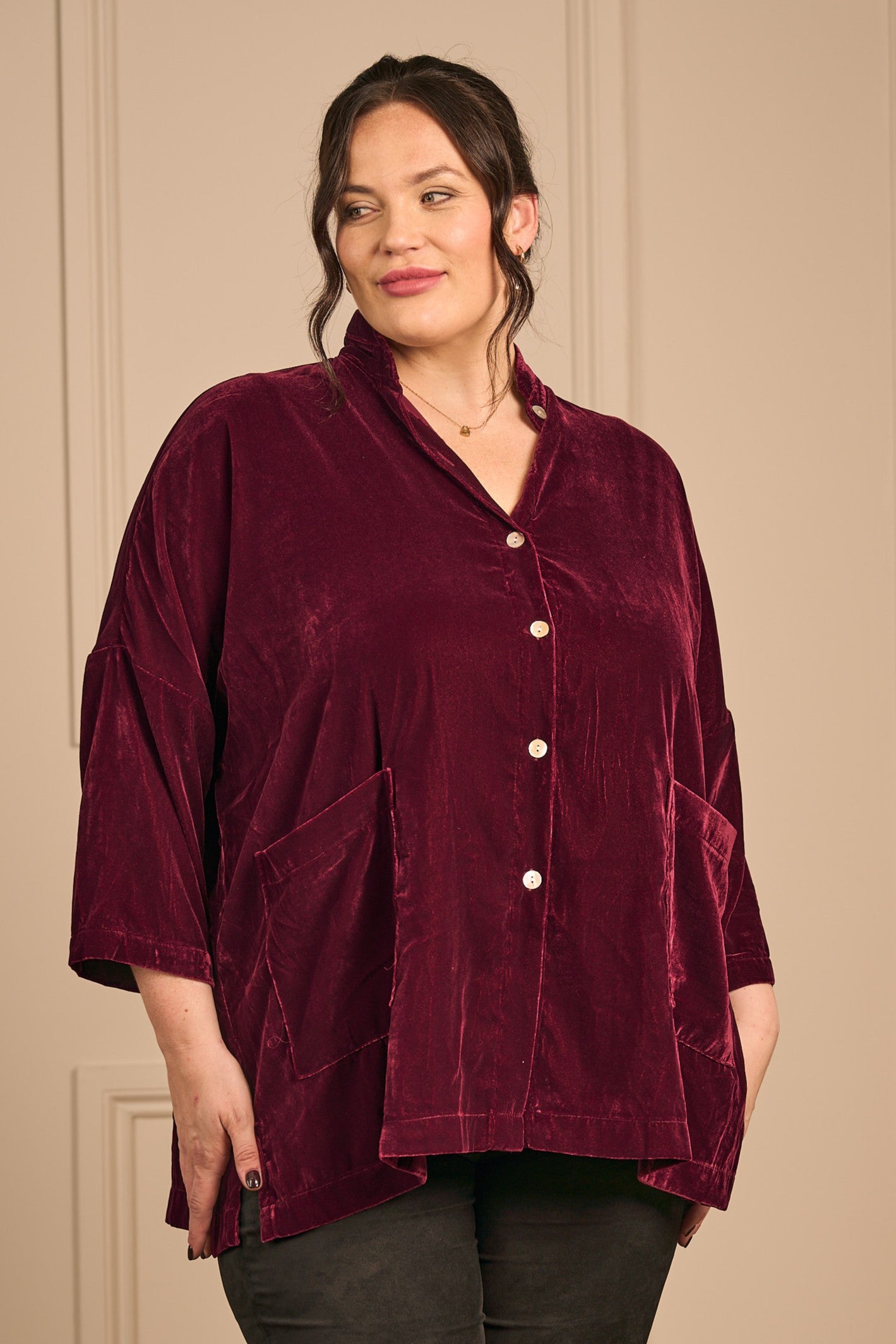 Thanny velvet jacket - Rosso