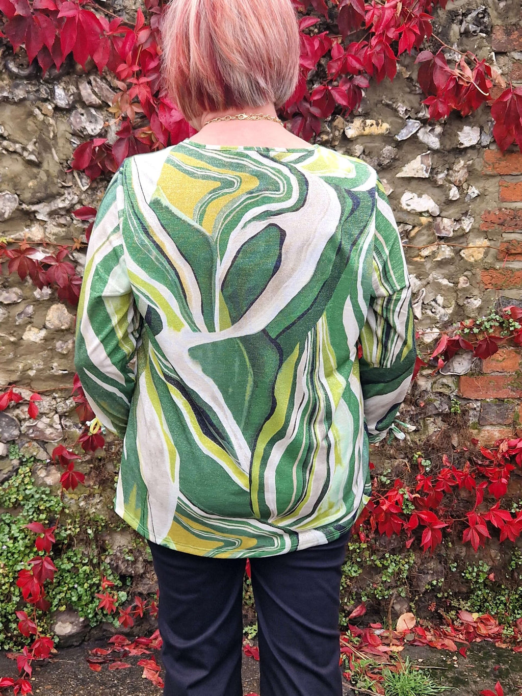 See You lurex top - Green