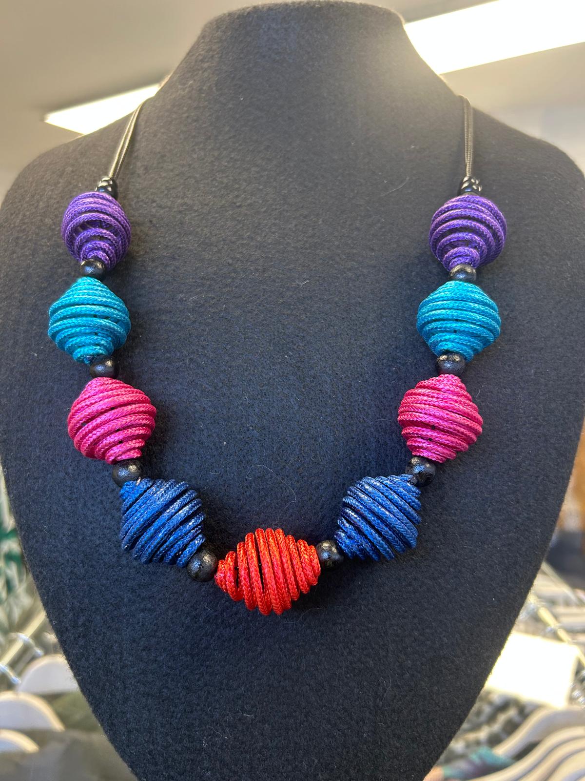 Zuri Spirals Necklace - Multicolours