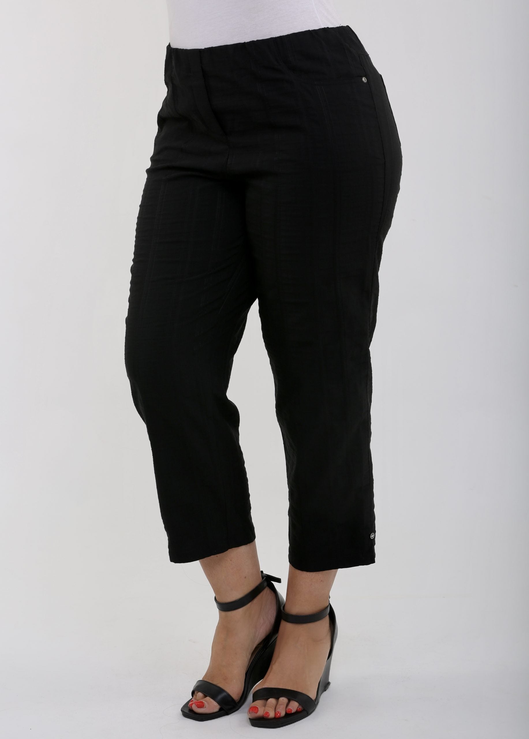 KJ Brand Wash & Go crops - Black