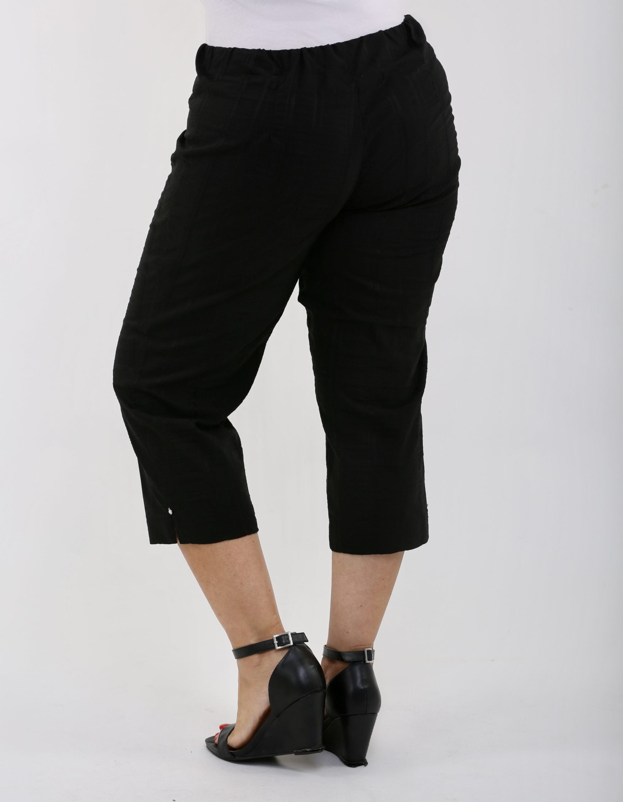 KJ Brand Wash & Go pedal pushers - Khaki