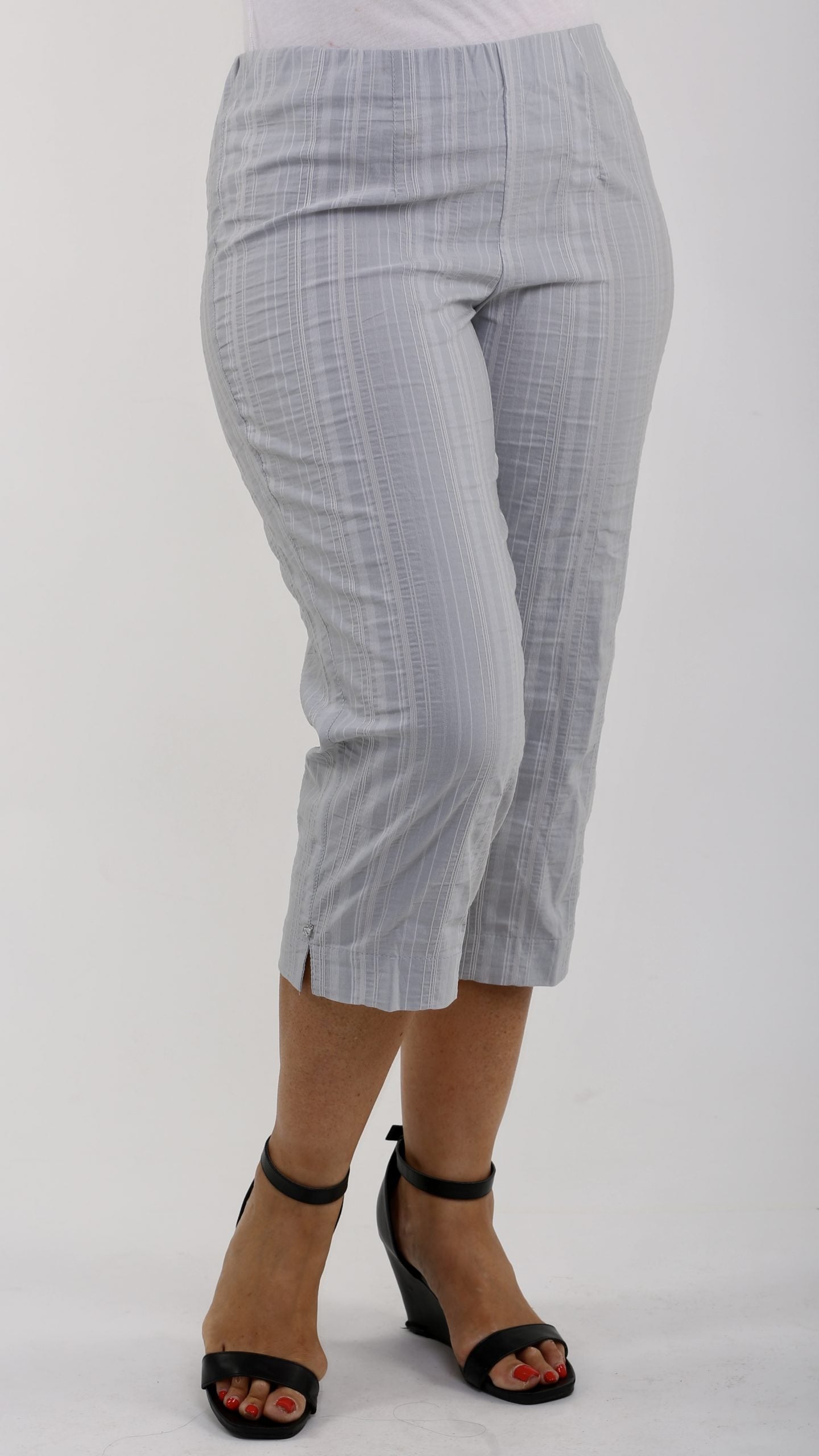 KJ Brand Wash & Go pedal pushers - Khaki