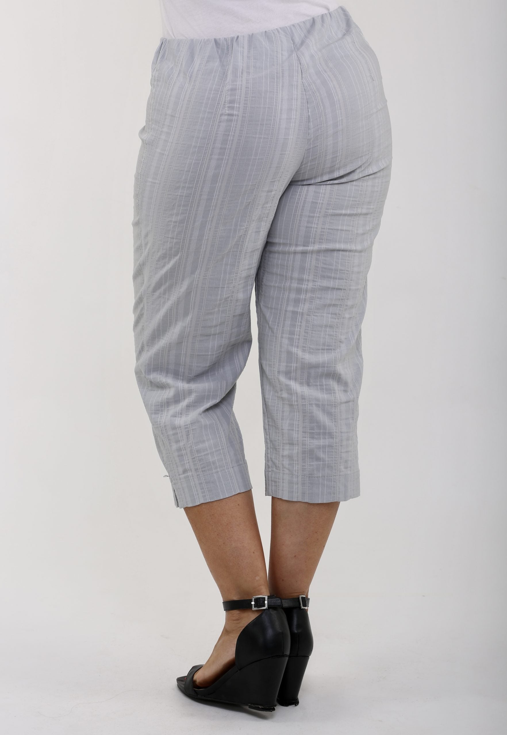 KJ Brand Wash & Go pedal pushers - Khaki