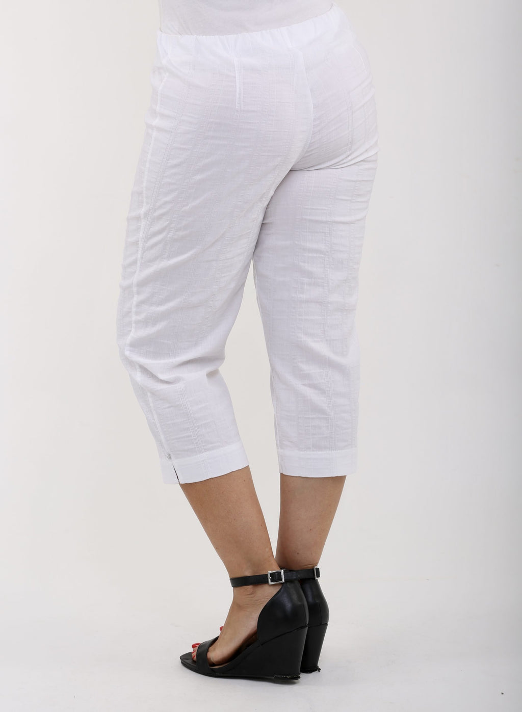 KJ Brand Wash & Go pedal pushers - White