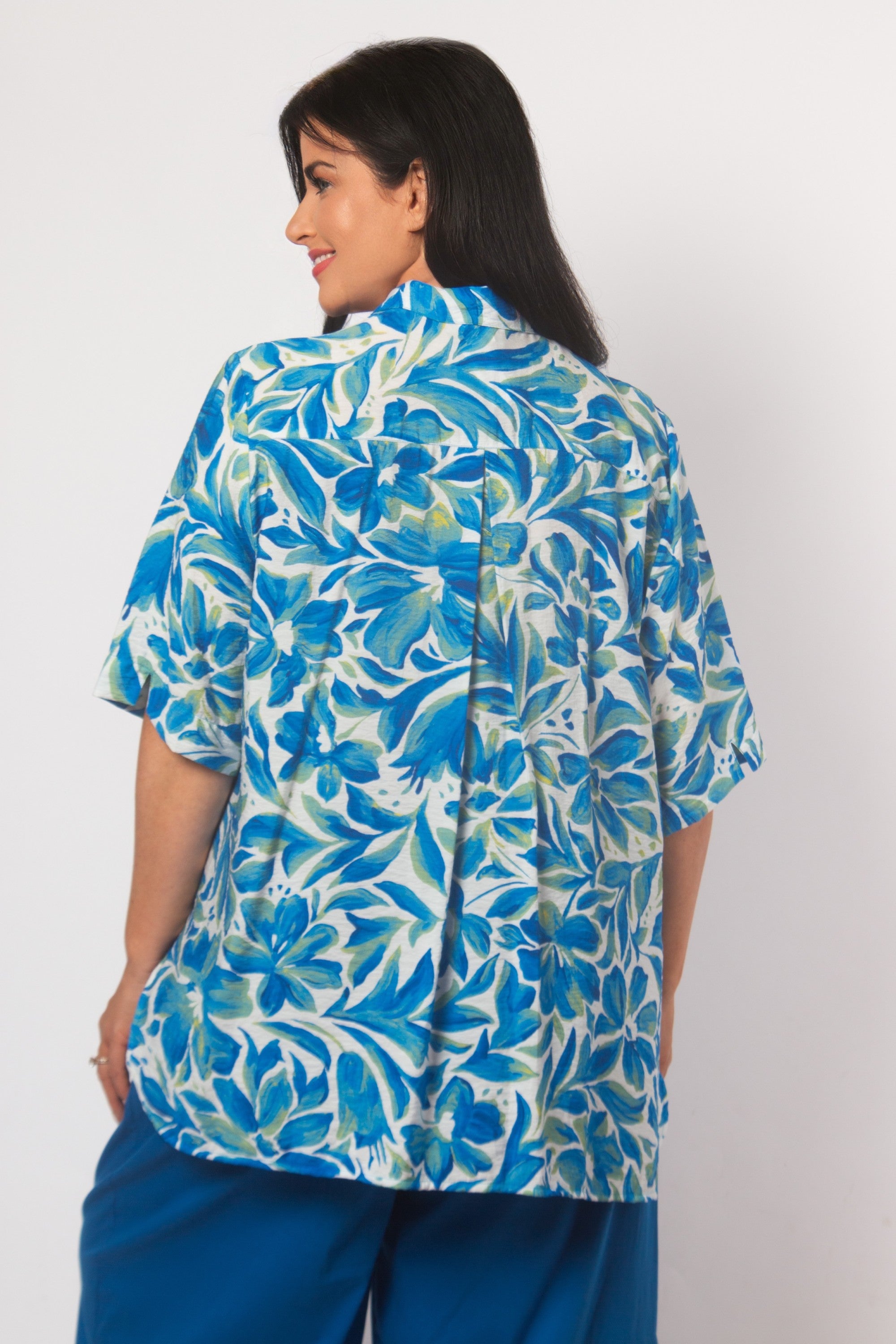 KJ Brand floral shirt - Blue