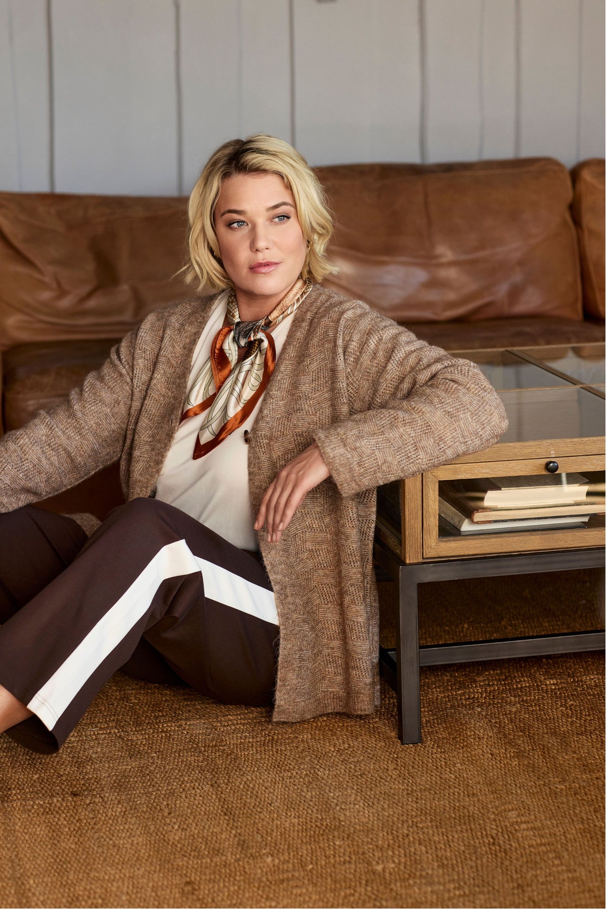 Ciso textured cardi - Beige