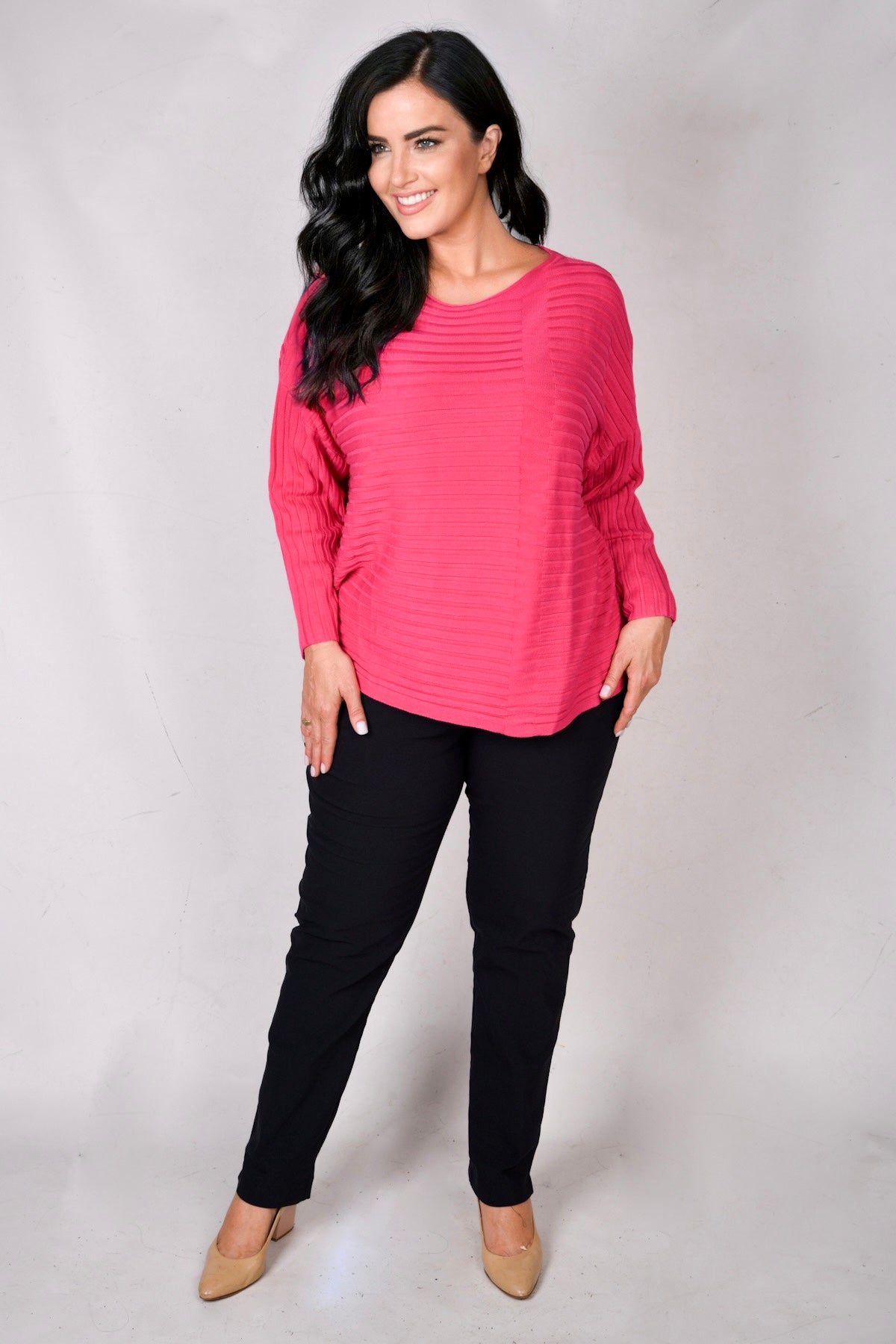 Mona Lisa Narrow Stretch Trousers - Navy