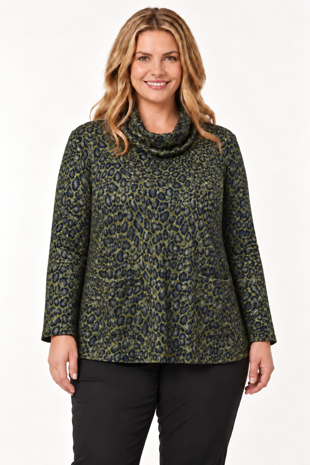Orientique Keqioa cowl tunic - Green