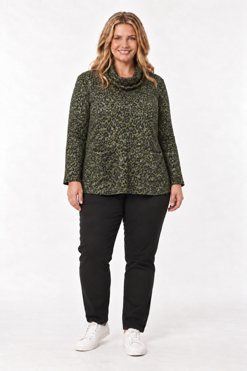 Orientique Keqioa cowl tunic - Green