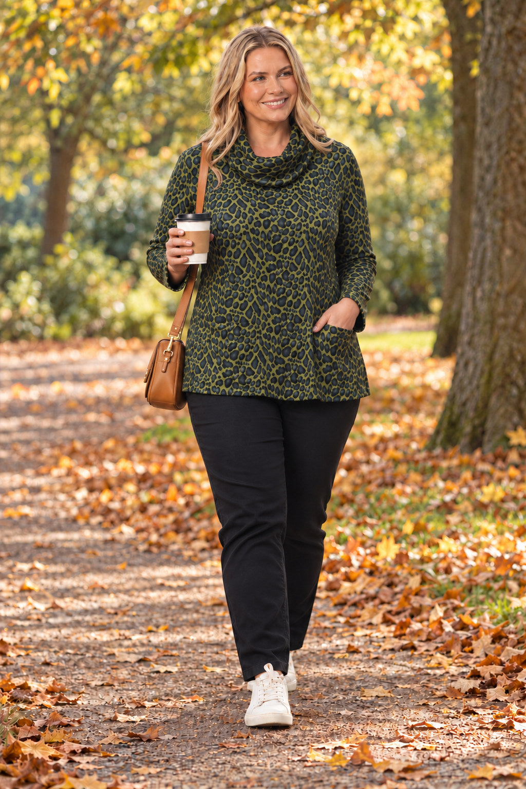 Orientique Keqioa cowl tunic - Green