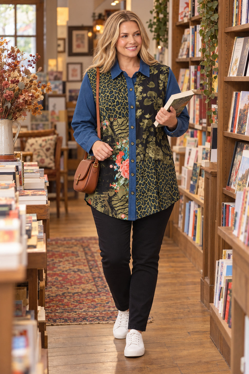 Orientique Keqioa denim shirt - Denim Green