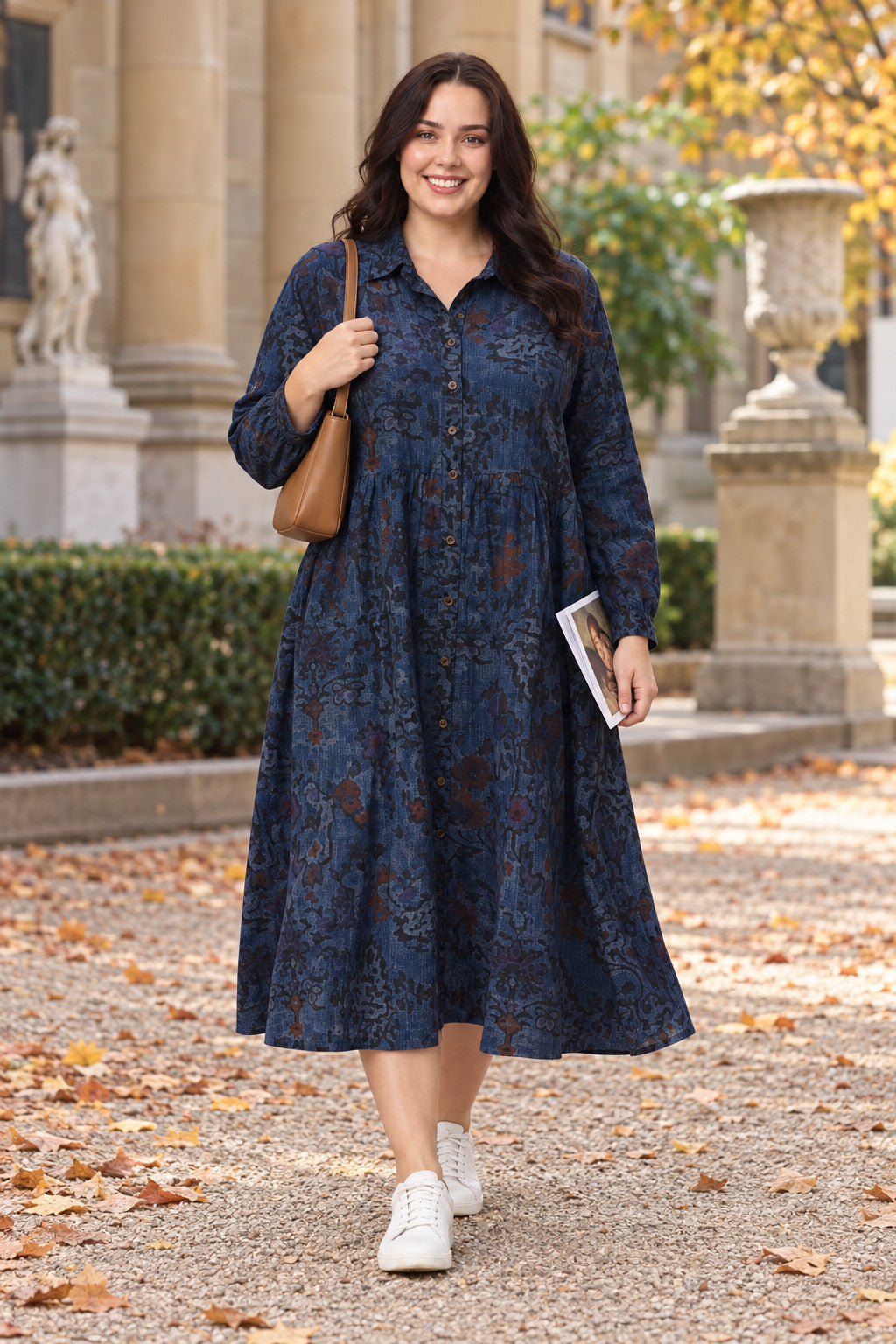 Orientique Tabriz shirt dress - Denim print