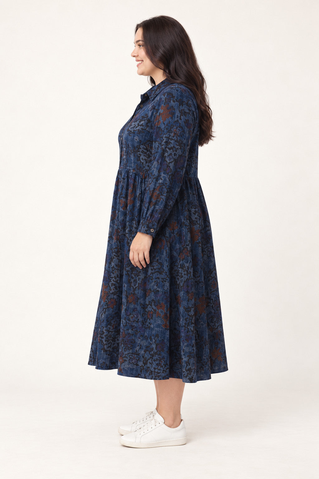 Orientique Tabriz shirt dress - Denim print
