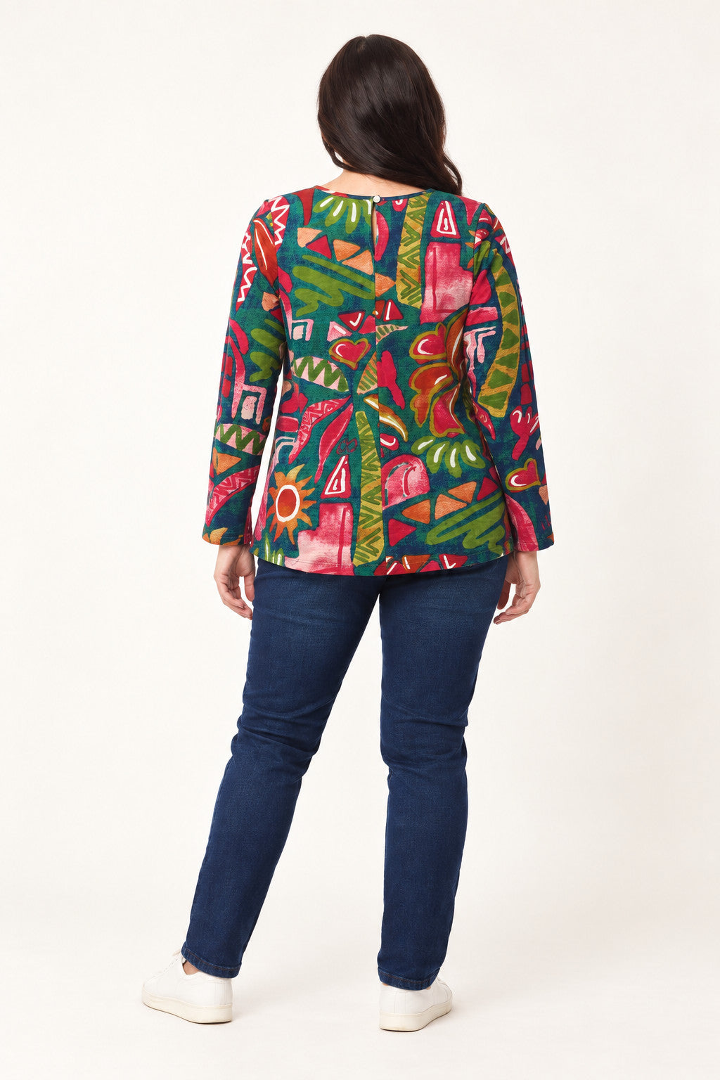 Orientique Tropical v neck tee - Floral