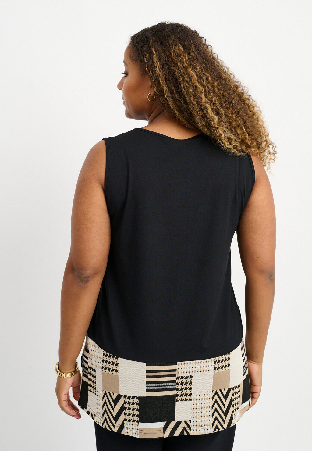 Pont Neuf Runa jersey vest - Black/Sand