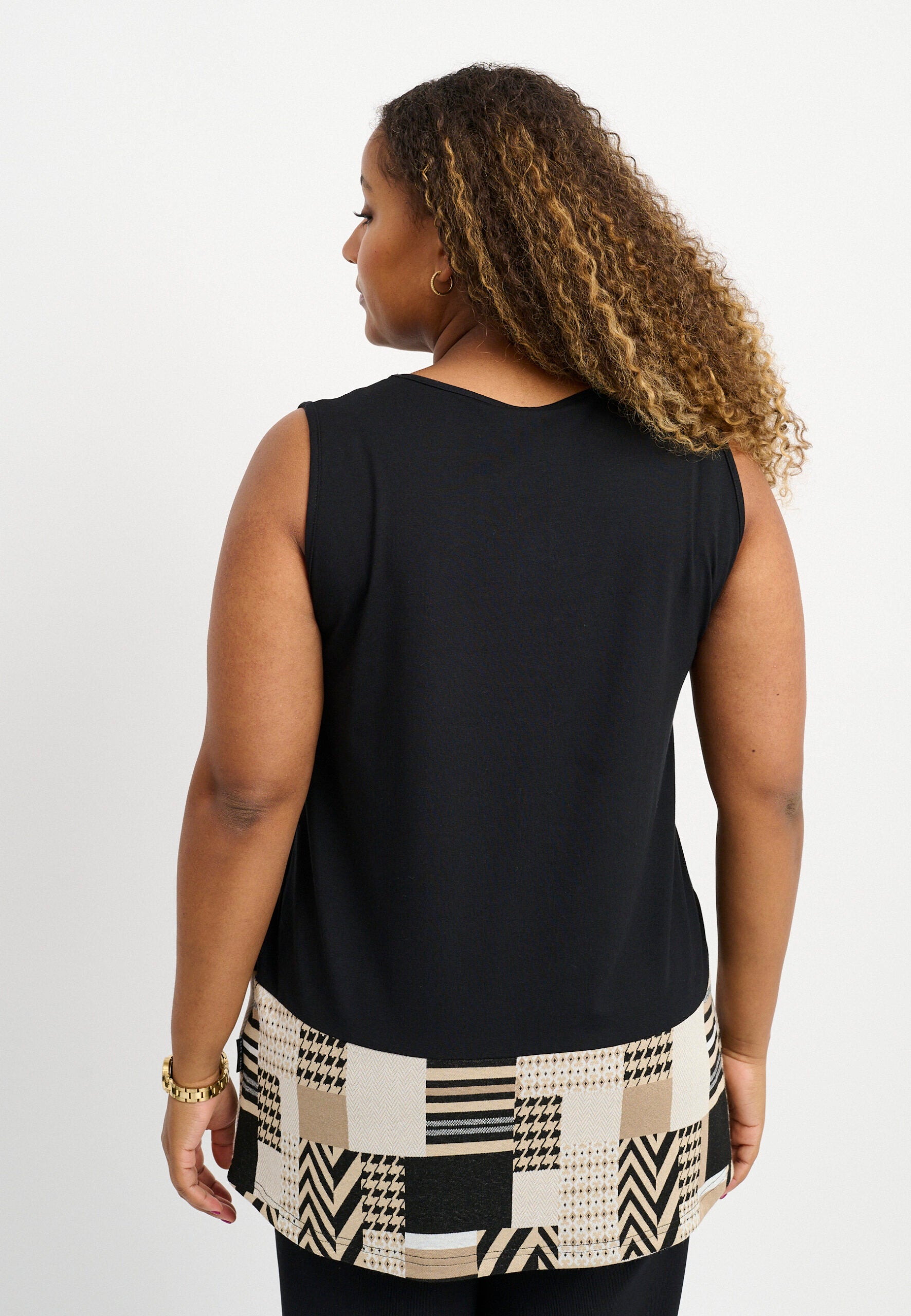Pont Neuf Runa jersey vest - Black/Sand