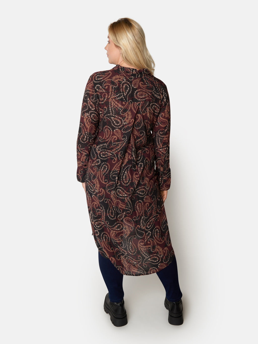 Ciso paisley shirt dress - Wine