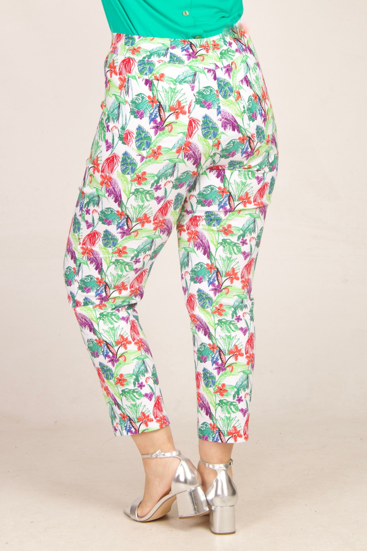 Robell Bella handdrawn crops - Green Multi