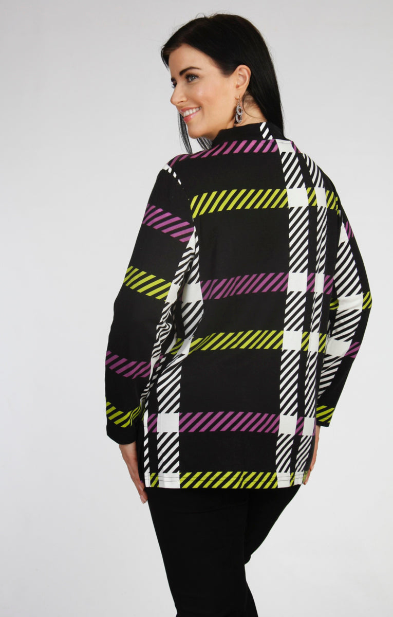 Doris Streich abstract cowl tunic - Black/Multi