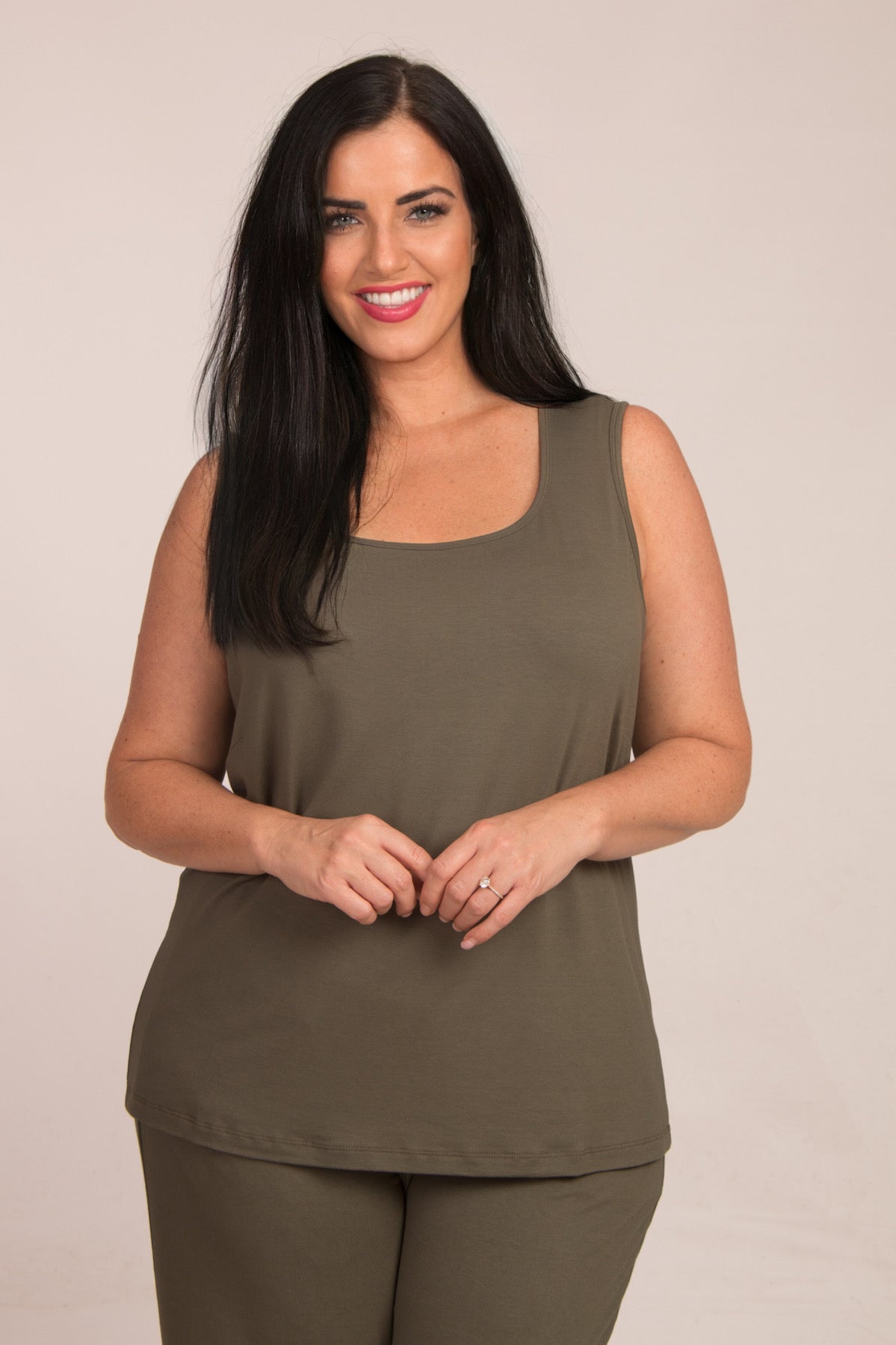 Via Appia jersey vest - Khaki
