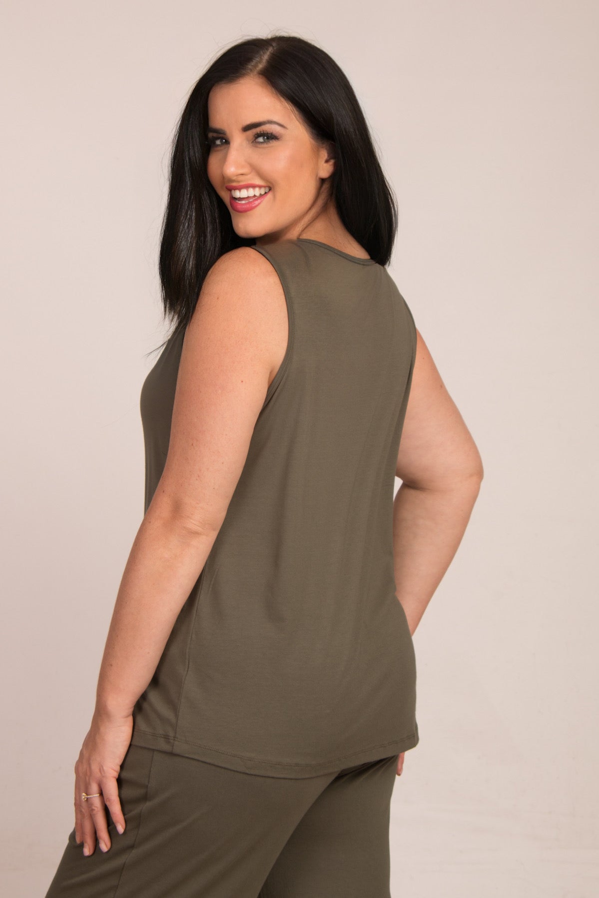 Via Appia jersey vest - Khaki