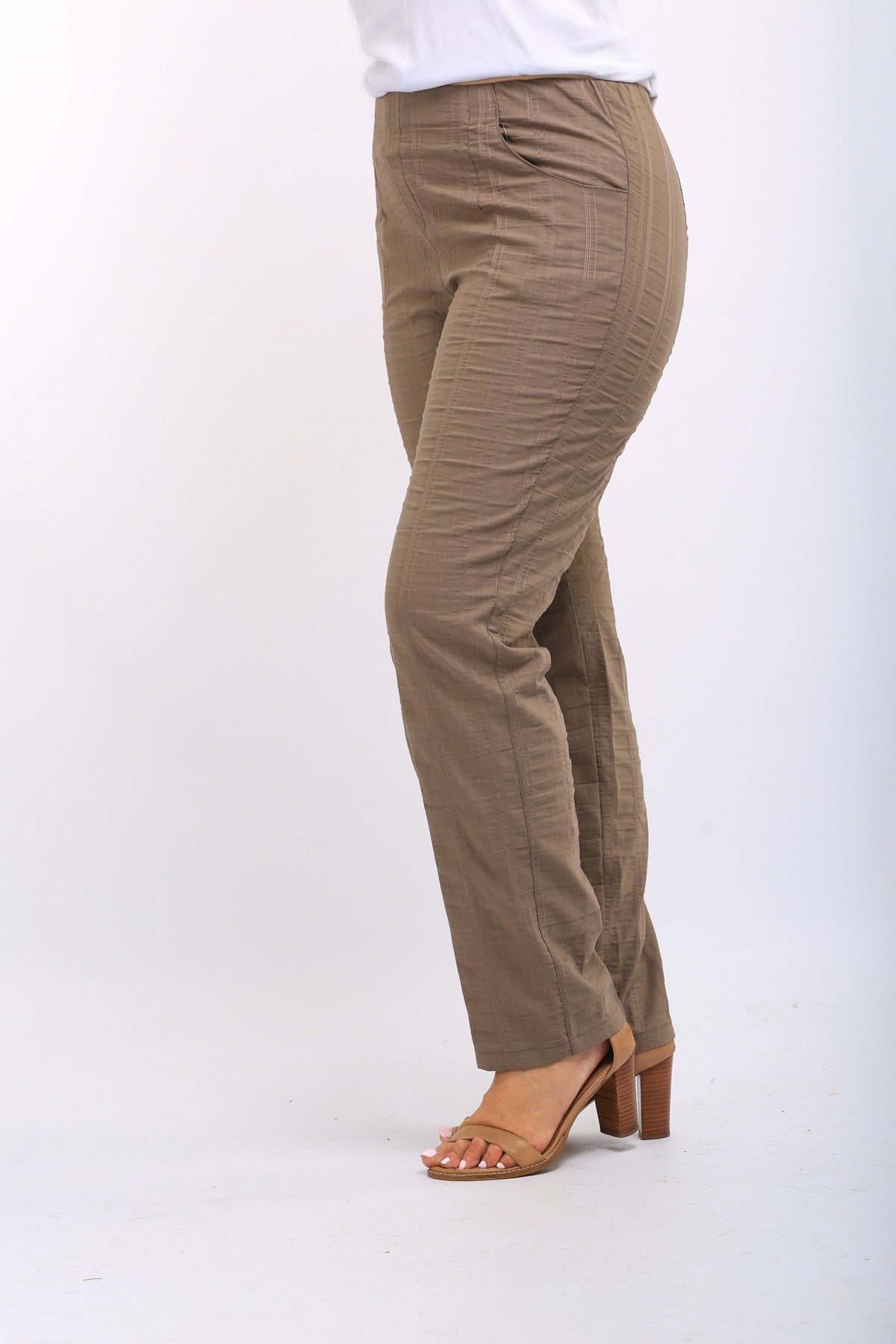 KJ Brand Wash & Go Trousers - Taupe