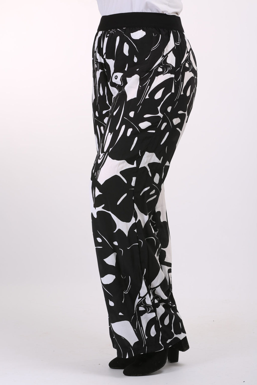 See You fun print palazzos - Black/White