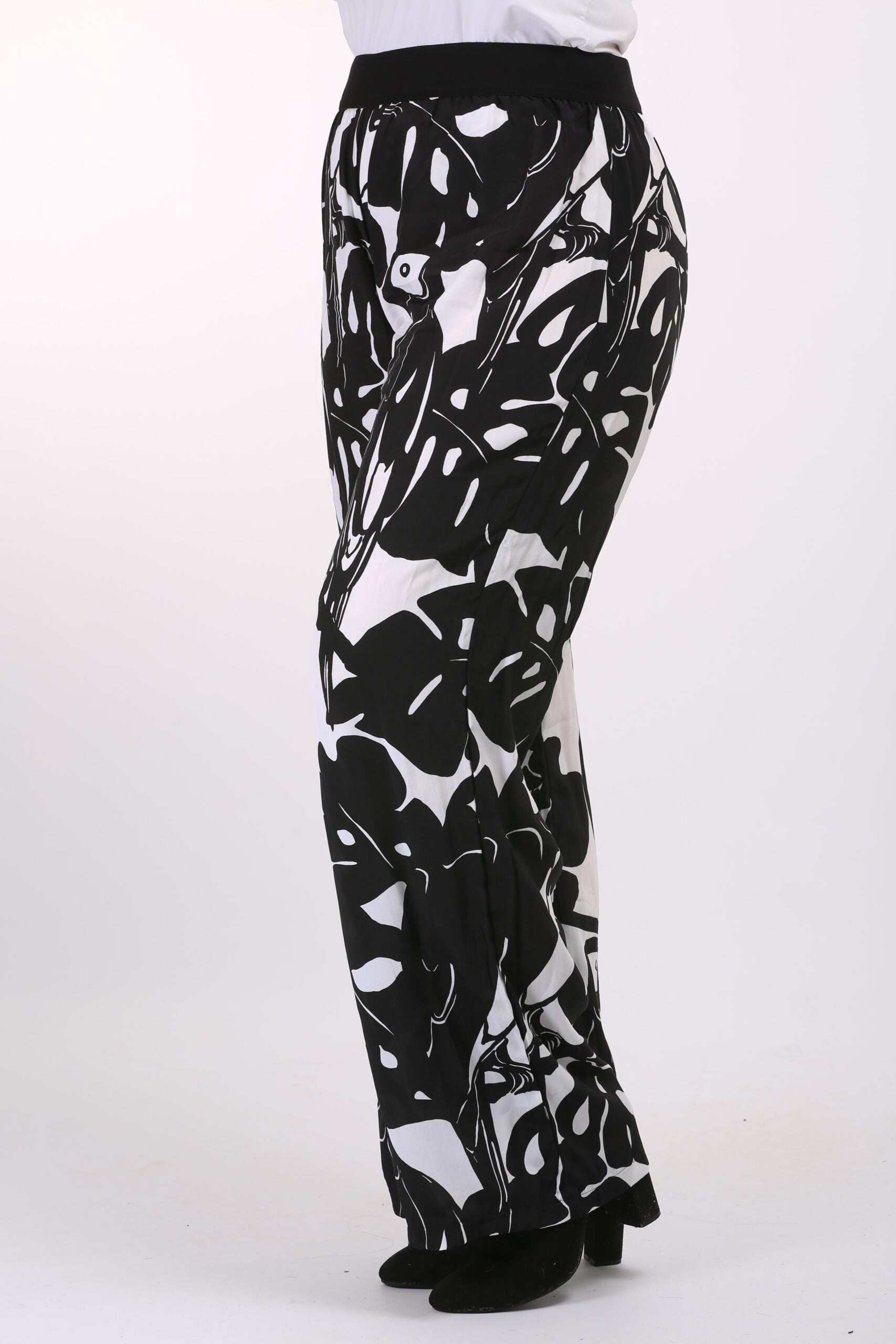 See You fun print palazzos - Black/White