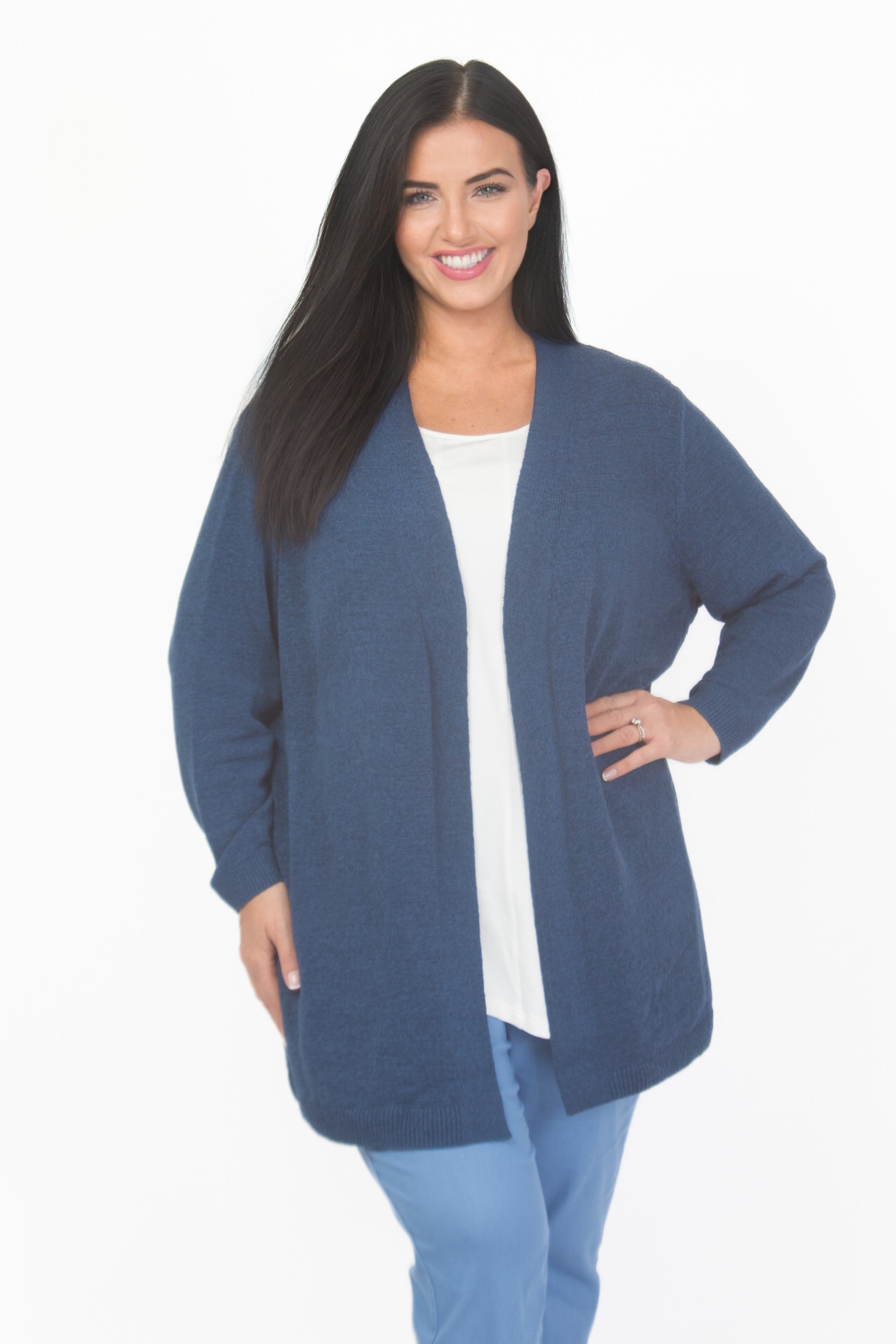 Via Appia edge to edge cardi - French Navy