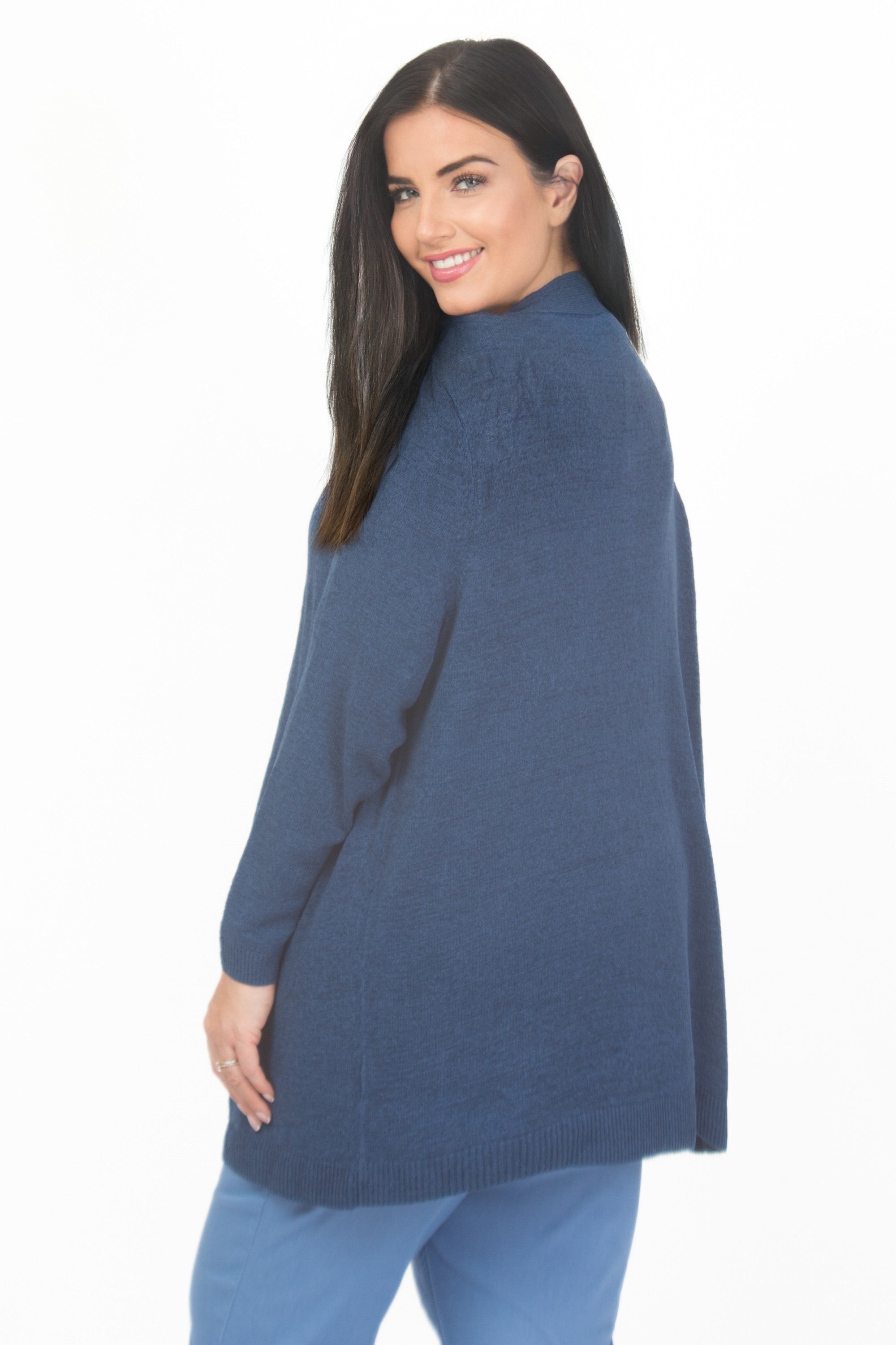 Via Appia edge to edge cardi - French Navy